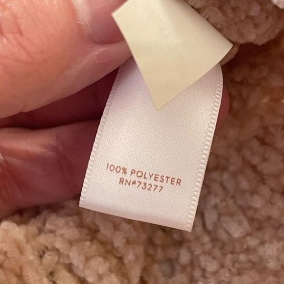 LC Lauren Conrad Brook Beige/Blush Pink Chenille Sweater Bell Sleeve Size Small - Picture 12 of 13